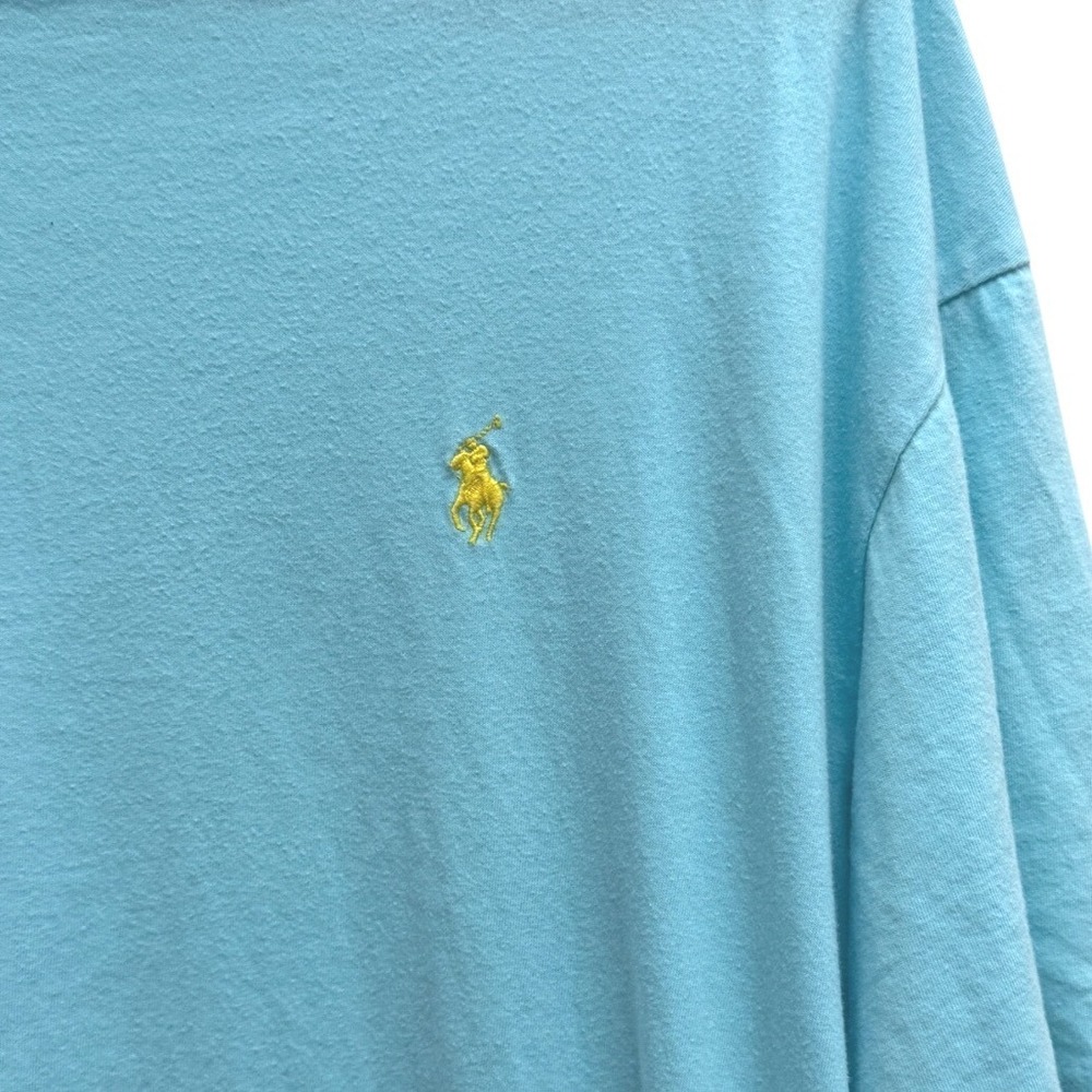 Polo Ralph Lauren Mens Blue Crewneck T-Shirt XL Short Sleeve Pony Logo Basic Tee - Picture 3 of 6